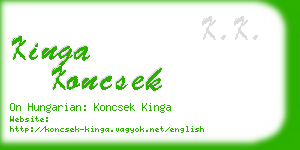 kinga koncsek business card